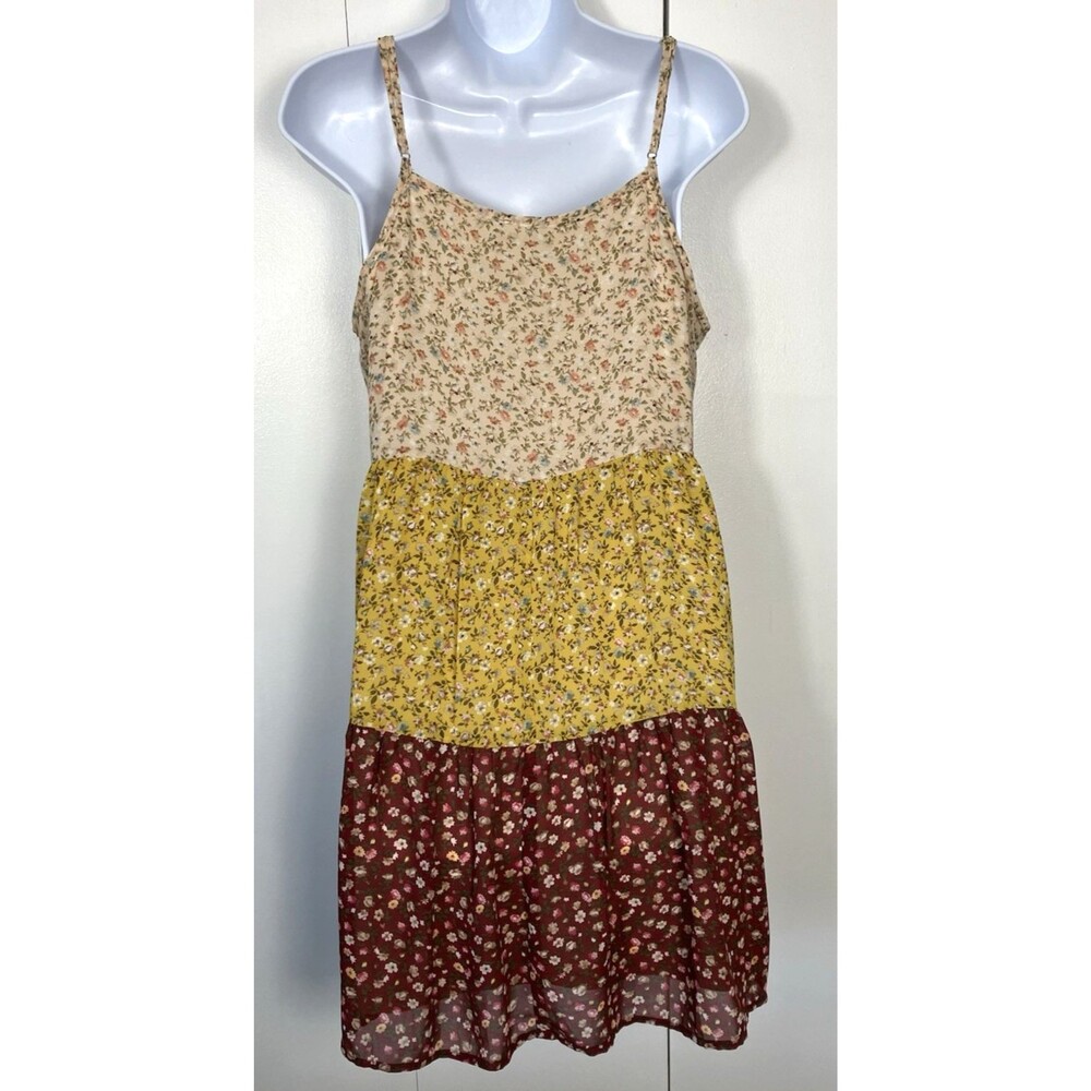 Staccato Josie Tiered Floral Print Multi Color Boho Dress Size Small - Picture 9 of 9
